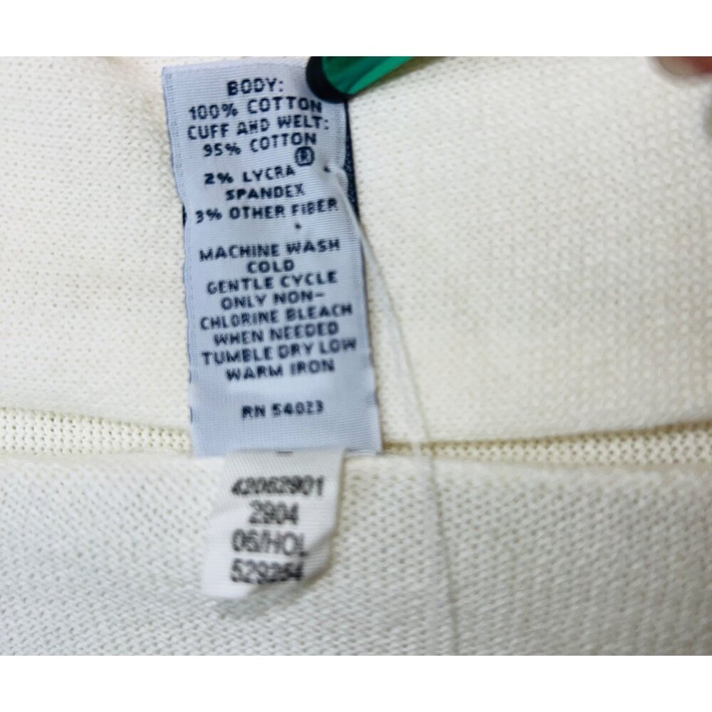 Gap Womens White Wrap Style Cotton Sweater Medium - Picture 4 of 4